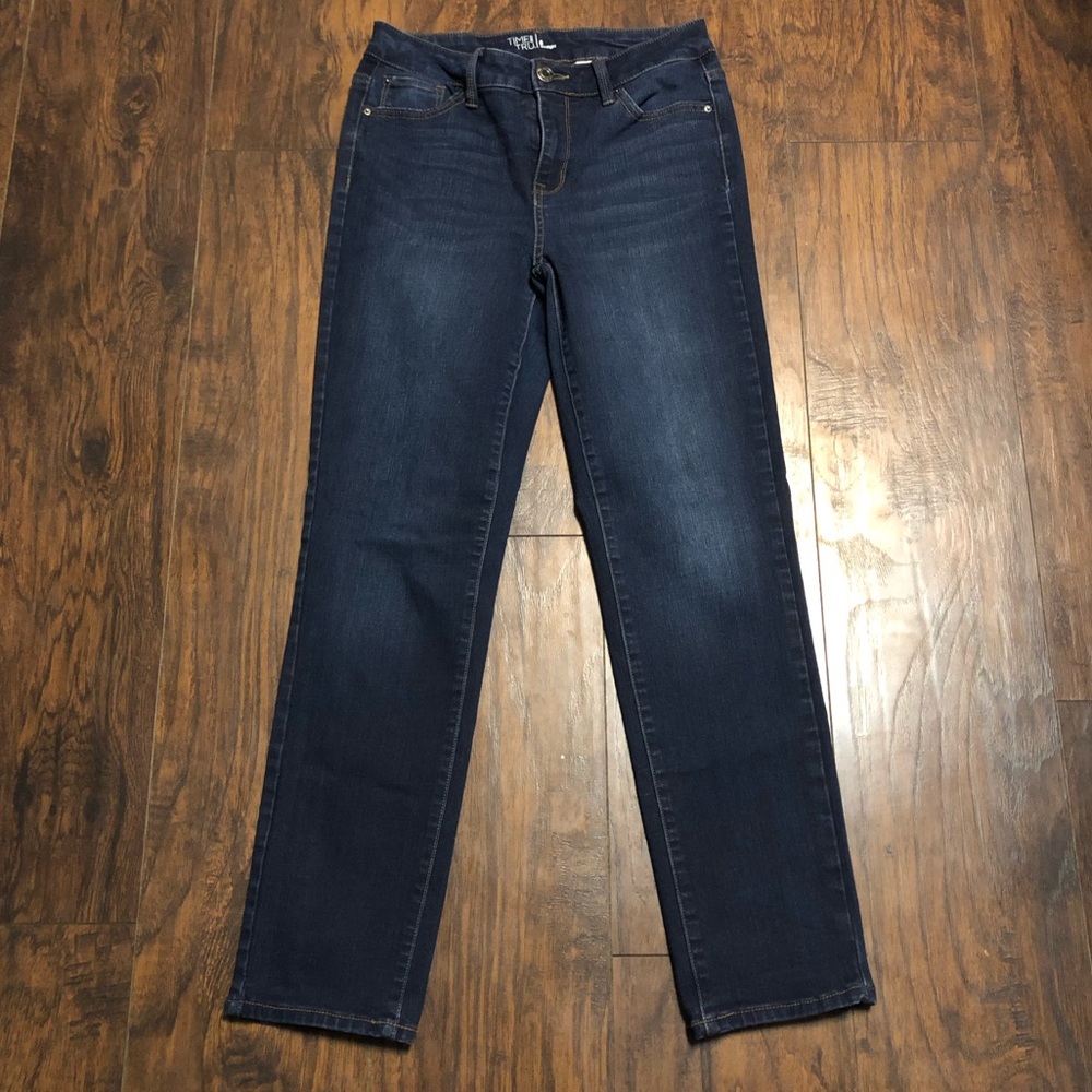 Time and Tru Blue Denim Straight Jeans Size 6